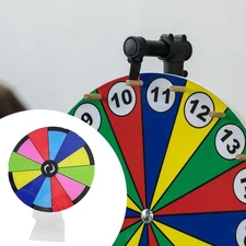 Roulette Wheel Fortune Game 20cm with Stand Acrylic Erasable Surface Rotating