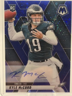 2025 Panini Mosaic - Rookies Kyle McCord #352 No Huddle Blue Mosaic Prizm /99...