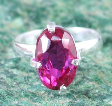 13.35 Ct Natural Padparadscha Pink Sapphire Oval Gems Certified Ring See Video