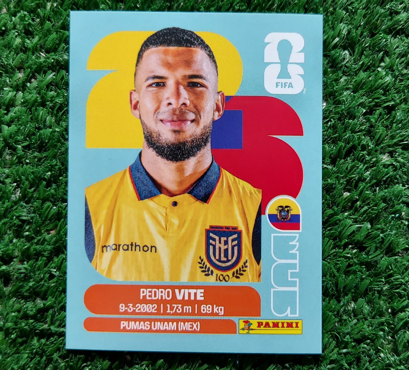FIGURINA CALCIATORI PANINI USA 2026 WC ECUADOR ECU12 VITE WORLD ALBUM ⚽️