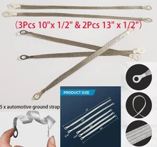 5*Universal Braided Copper Tinned Ground Strap Car Truck Vehicle Grounding Cable