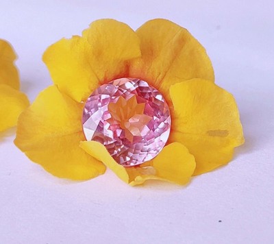 A+Round Cut Elegant 15.55 Ct Natural Ceylon Padparadscha Sapphire Loose Gemstone