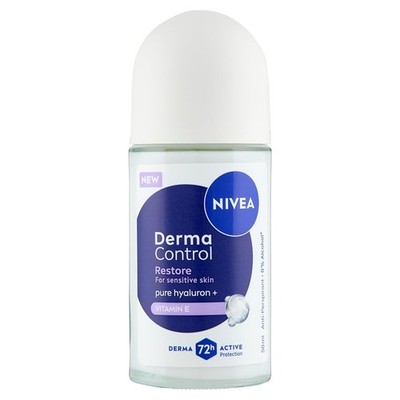 Nivea Derma Control Restore Roll on 50ml Deodorant 72h Hyaluron Vitamin E Damen