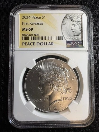2024 uncirculated peace silver dollar ngc ms 69 first releases