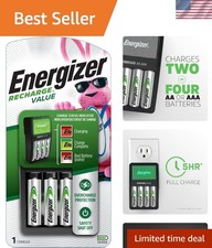 High-Efficiency Recharge Value Charger for NiMH AA/AAA Batteries, Certified