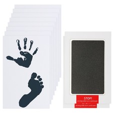 2Pcs Small Inkless Hand and Footprint Kit, Mess Free Footprint Kit, Black