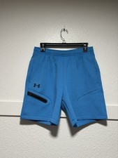Under Armour Men's Unstoppable Fleece Shorts Size M Blue 1379809 452