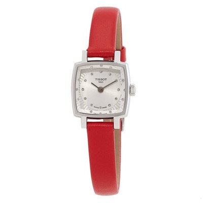 Tissot T0581091603600 Lovely Square Valentines Silver Dial 20 x 20 mm Women's