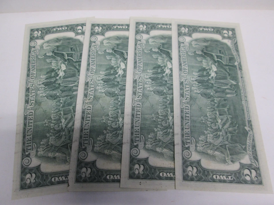 FOUR 1976 US $2 FEDERAL RESERVE NOTES- UNC & MOSTLY CONSECUTIVE FIRST DAY COVER - Image 4 of 4