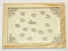 3D Scroll Love Valentine DIY Kit Unfinished Wood Cutouts Ready to Paint & Attach