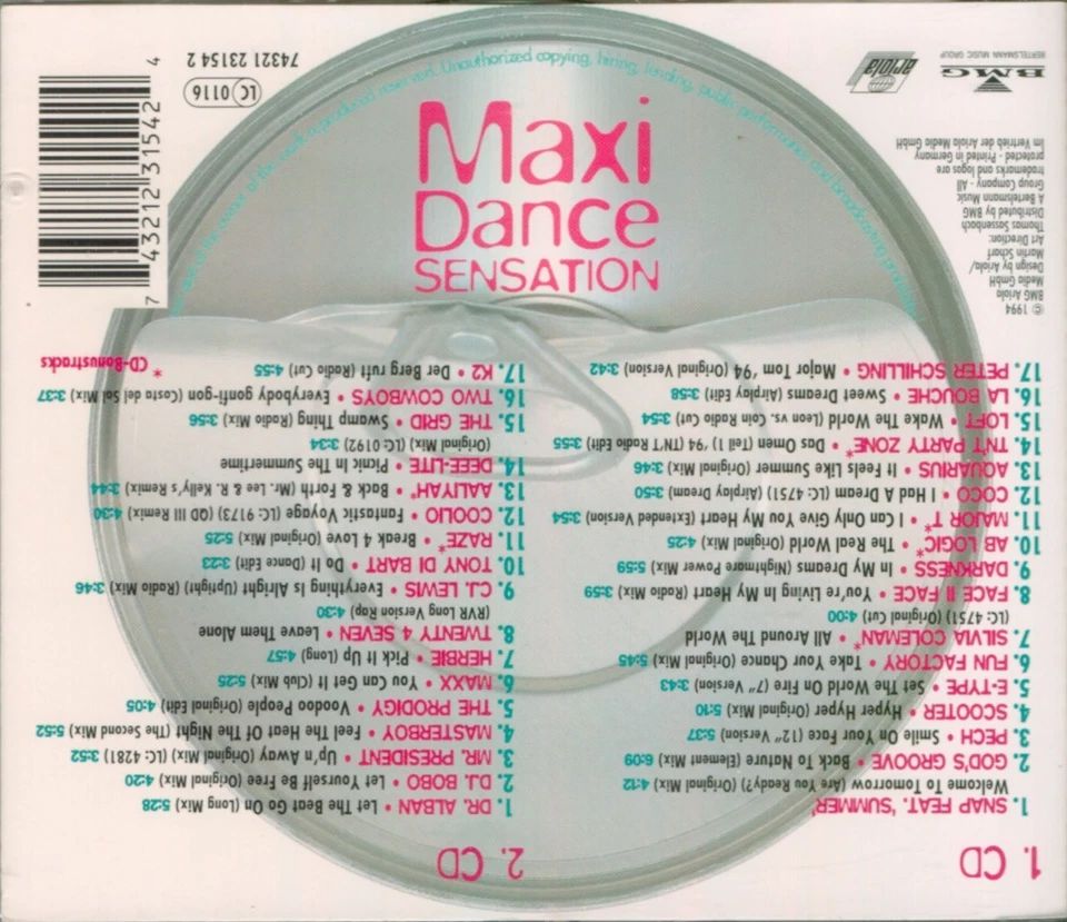 MAXI DANCE SENSATION - Set 3 - 9 Doppel CDs - Guter Zustand. - Bild 4 von 4