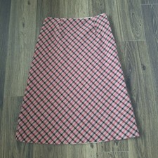    Vintage Casual Corner Wool Blend Plaid Midi Skirt Size 4 Y2K Preppy Girly