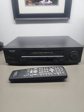Sharp VC-A410U VCR 4-Head VHS Super Picture Tested Works Includes remote