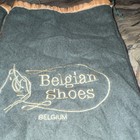 Belgian Shoes Green Embroidered Drawstring Dust Bags Set of 2 Gold Lining — photo 3