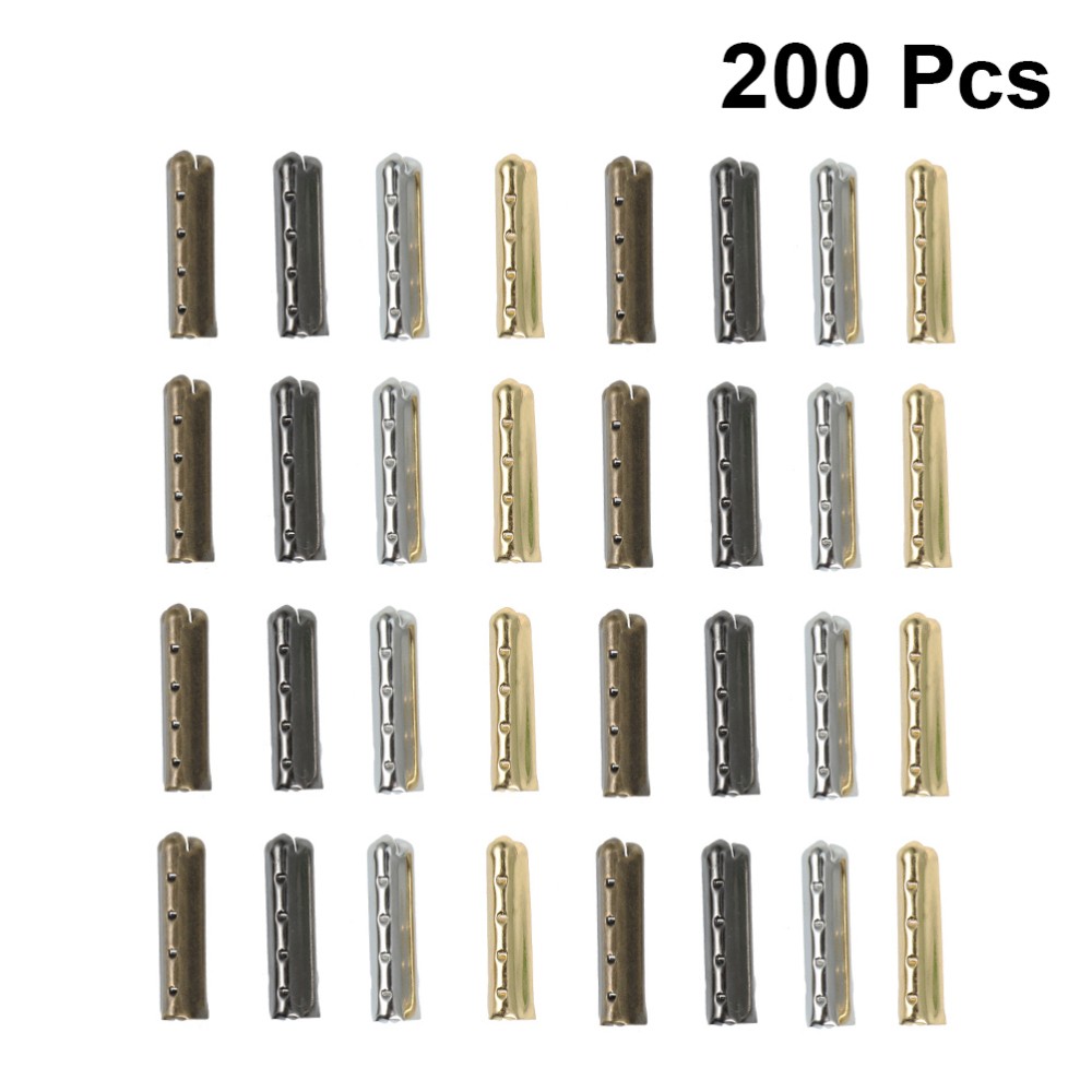 APL 200 pezzi pratici lacci per scarpe fai da te utili lacci per scarpe in metallo punte per scarpe