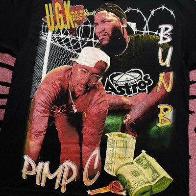 Vintage UGK Bun B & Pimp C T-shirt Tour Concert ASL037 FREE SHIPPING