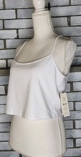 NWT No Boundaries Junior s Sleeveless Sleep Cropped Cami Tank Top Medium White