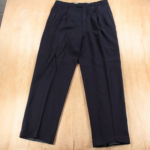 Pal Zileri, vtg PAL ZILERI Italy worsted wool pleated cuffed dress pants EURO 50 / 34x30