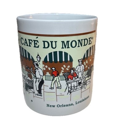 CAFE DU MONDE Coffee Mug Cup New Orleans Louisiana French Quarter Market Beignet