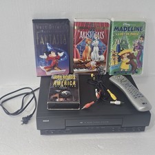 BUNDLE RCA VR503A 4-Head VHS VCR Player Recorder AV Vintage TESTED Working