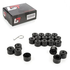 20x Radschrauben Abdeckkappen Sicherungsschraube Set schwarz 17 mm für FIAT