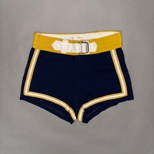 Vintage 1950s / 60s SPANJIAN BASKETBALL SHORTS With Belt Augustana College 30