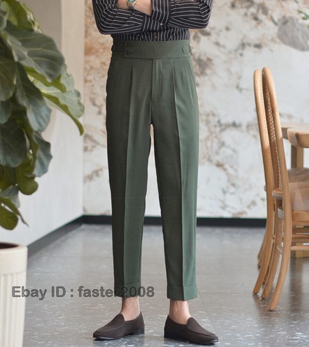 Pantaloni tuta uomo casual italiani Napoli gamba dritta vita alta inglesi eleganti - Foto 13 di 27