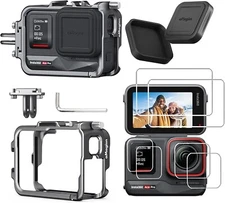 Metal Cage For Insta360 Ace/Ace Pro Camera Aluminum Housing Frame Case Protector