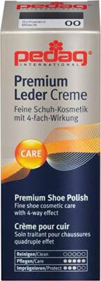 Pedag Cream Polish, Medium Brown, in Tube with Applicator, 50 ML