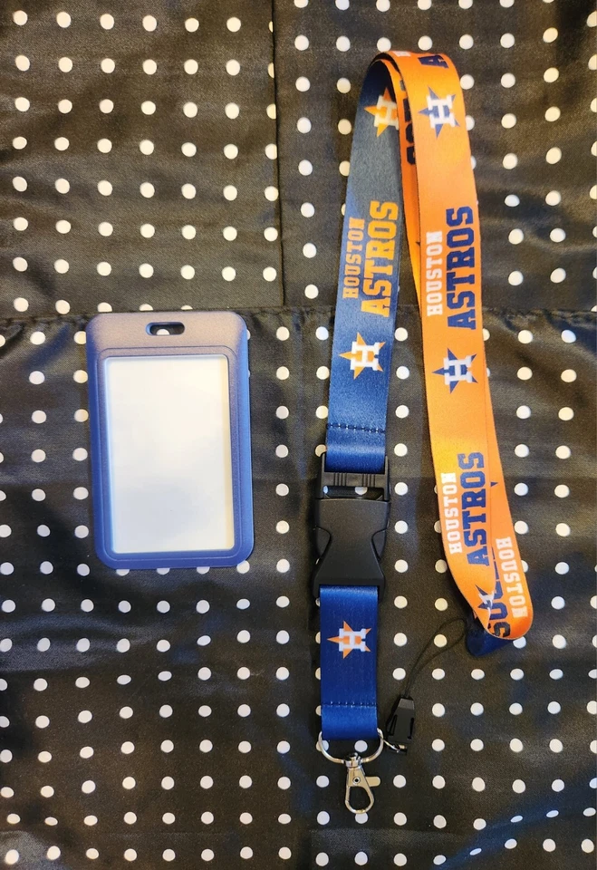 Houston Astros MLB Lanyard Keychain & ID Holder  - Image 2 of 2