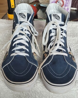 Vans Off The Wall Suede Toe & Heels Hightop Hula Girl Theme Men's 12. 721277