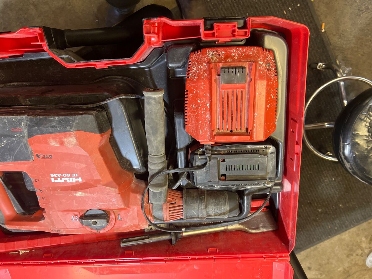 Hilti TE60-A36 Rotary Hammer Drill extra battery case and Hilti TE60-A36 Rotary Hammer Drill extra battery case and