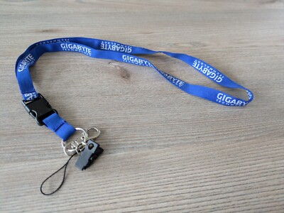 NEU Schlüsselband Gigabyte Technology Schlüsselanhänger Lanyard Key Holder Blau