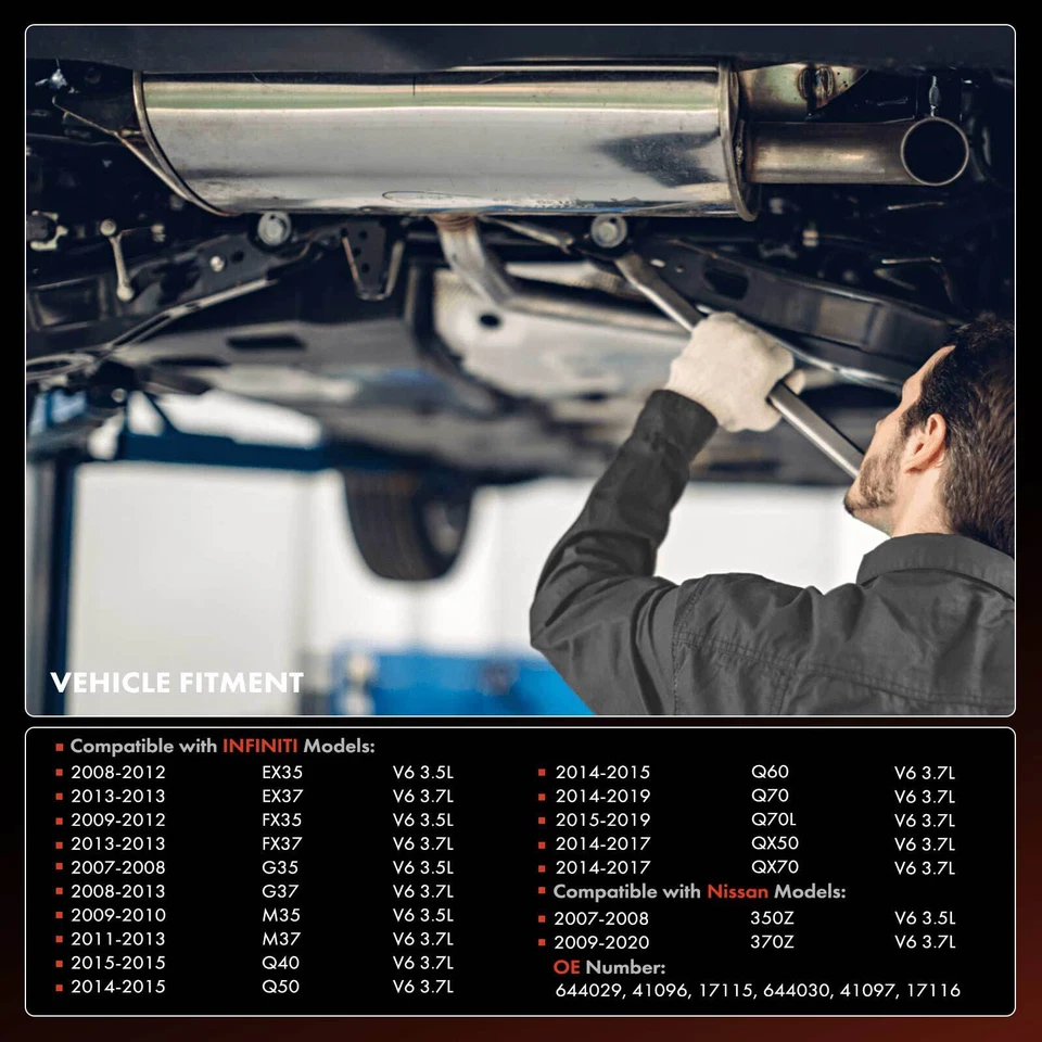 Conversor catalítico esquerdo e direito para INFINITI EX35 EX37 FX35 Nissan 350Z 370Z - Imagem 2 de 4