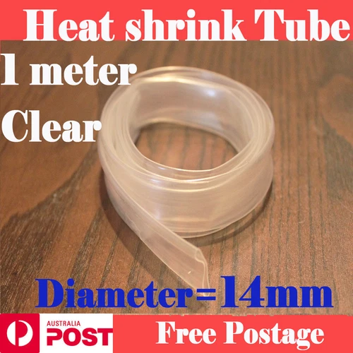Heat Shrink tube Heatshrink tubing Sleeving Clear Diameter=14mm 1meter  AU STOCK
