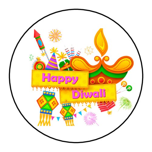 Happy Diwali Deepavali Dipavali Party Festival Sikh Hindu Stickers