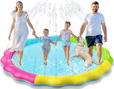 Jasonwell Splash Pad Sprinkler for Kids Splash Play Mat Outdoor Water Toys