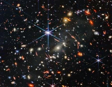 "Deep Field Image",  James Webb Space Telescope (17" x 22" satin gloss print)