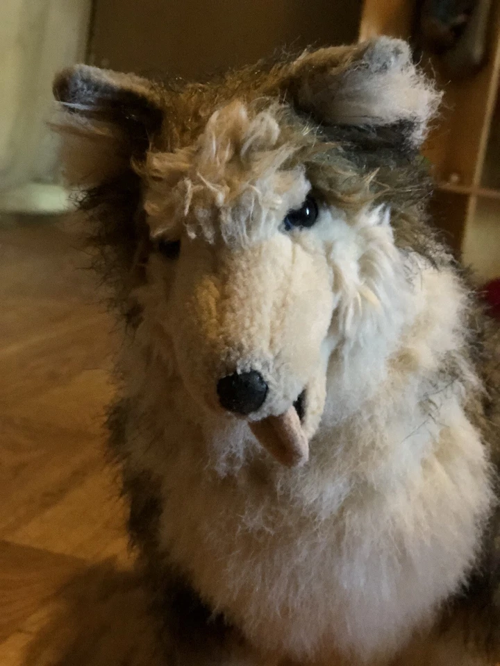 Lote de peluche Hansa Standing Wolf 1125 patas flexibles realistas aprox 22 pulgadas Foto 3 de 4