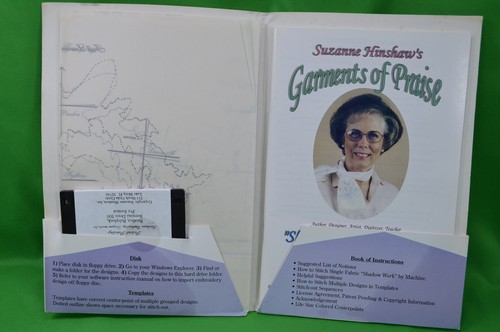 Garments Of Praise Shadowed Bows Two Embroidery Pattern Disk,Babylock,Bernina - Picture 2 of 3