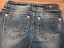 MISS ME JEANS SIGNATURE CUFFED SKINNY JR. JEANS SIZE 26