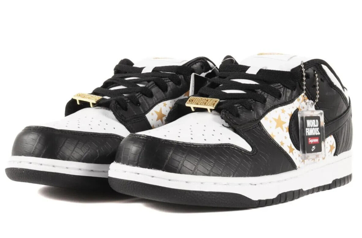 Supreme x Nile Shoes ''Gold Stars'' SB Dunk Low OG QS New size US9.5/27.5 cm