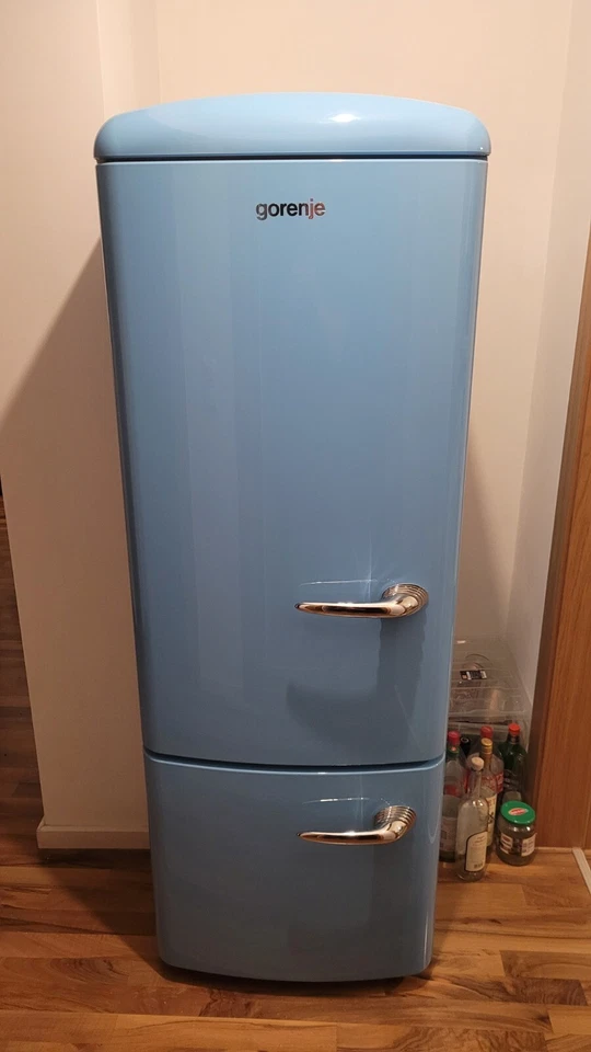 Kühl - Gefrierkombination von gerenjo, 170cm retro, hellblau/ babyblau