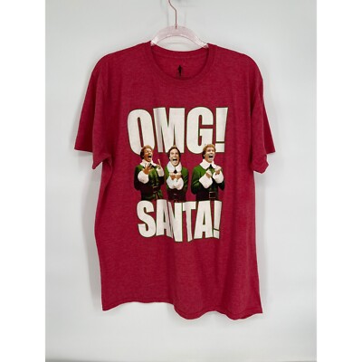 Elf Movie Ripple Junction T-Shirt OMG Santa! Graphic Tee Holiday Men's Size XL