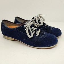 Vintage Bowling Shoes Size 4.5-5 Womens Blue Suede See Pictures