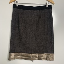 BCBGMAXAZRIA Wool Zip Up Back Skirt Size 6