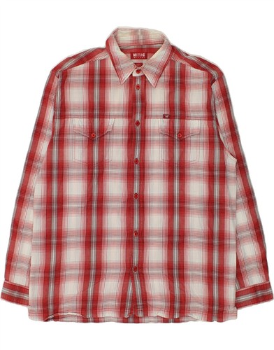 MUSTANG Mens Shirt Large Red Check AU05
