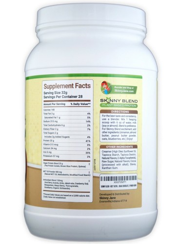 Best Plant Based Protein Shake, Delicious, Healthy, Low Carb, Vegan -Skinny Jane - 第 2/9 張圖片