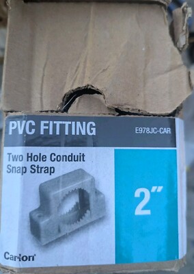 Carlon 2 Inch Two Hole Conduit Snap Strap PVC Fitting Pvc Quantity 90 Pieces