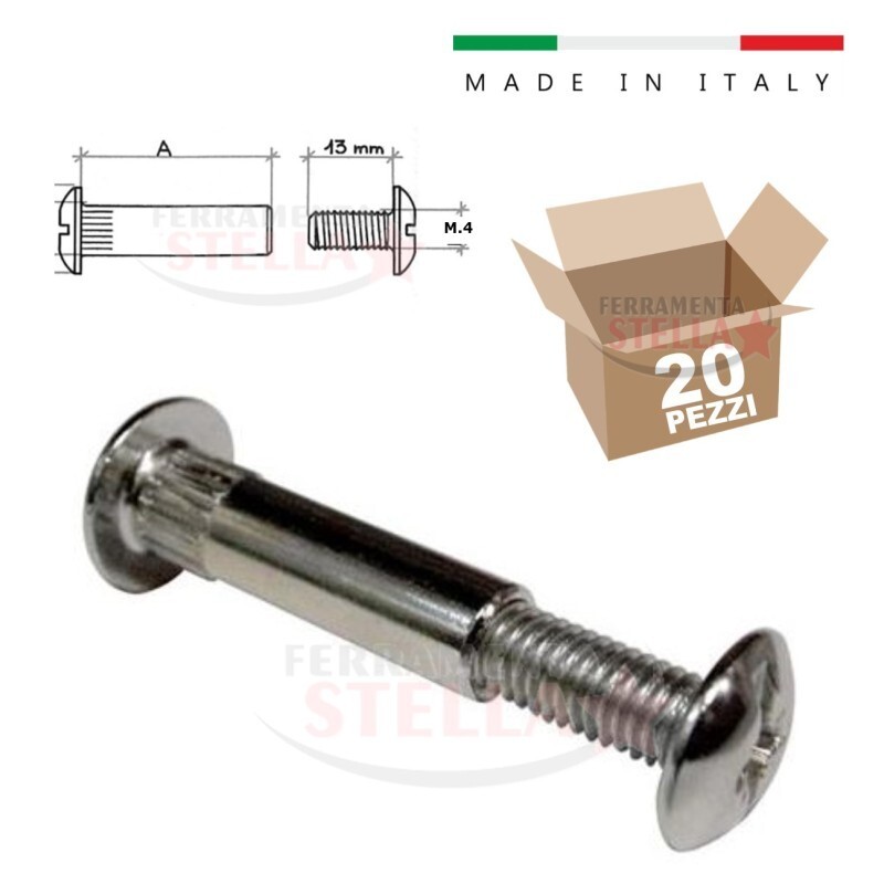 20 Viti Per Mobili Mprofi MT - Testa Svasata, Cava Esagonale, Zincate 7x50 Mm - Foto 7